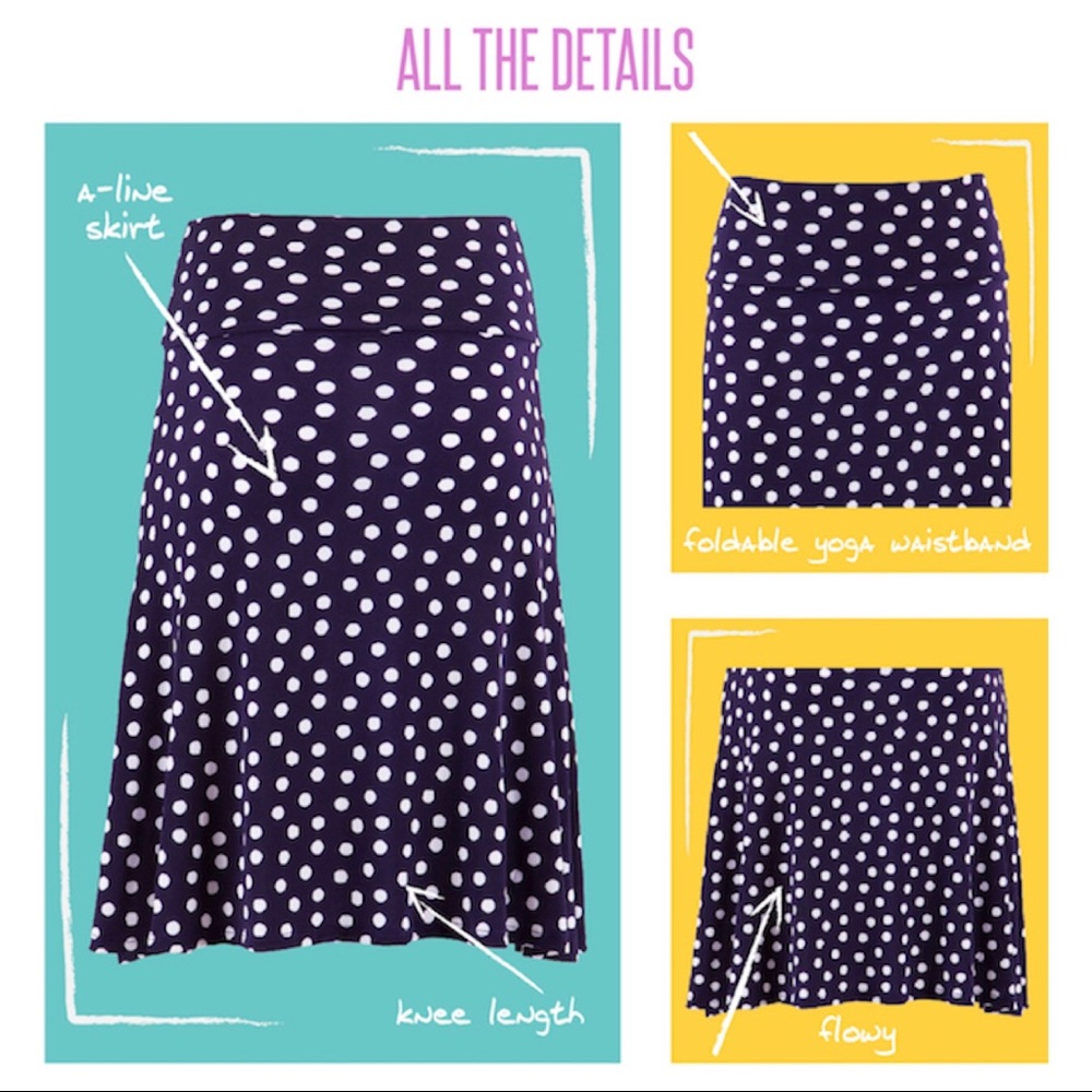 BNWT Lularoe Azure Skirt - Picture 3 of 4